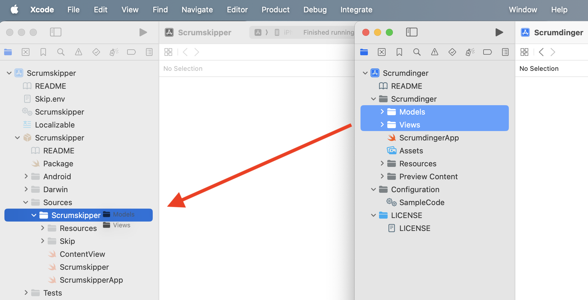 Copy source folders from Scrumdinger to Scrumskipper