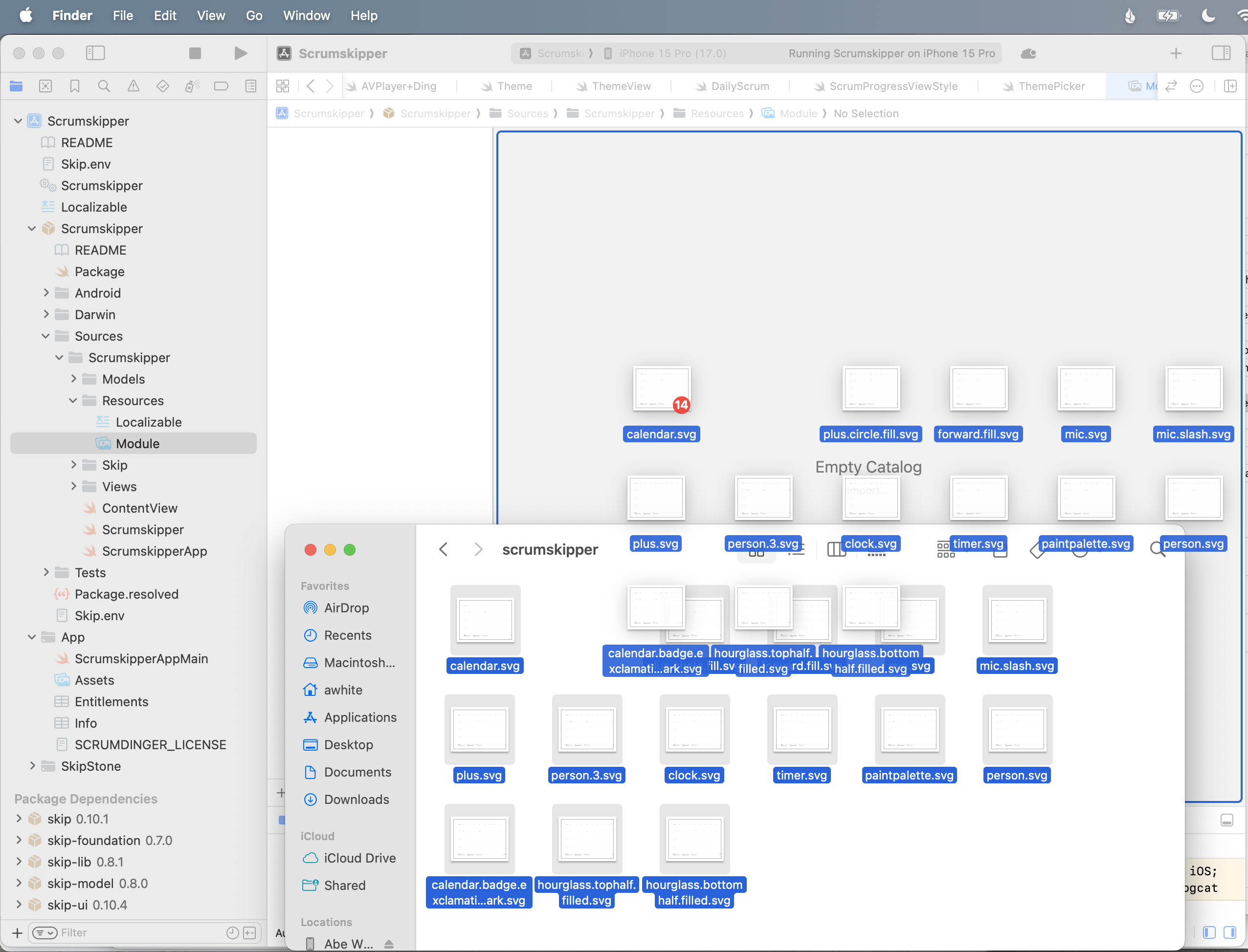 Copying SF Symbols to Scrumskipper